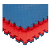 Tatami Puzzle reversível Kinefis Azul- Vermelho(grossura 40 mm e textura cinco linhas)